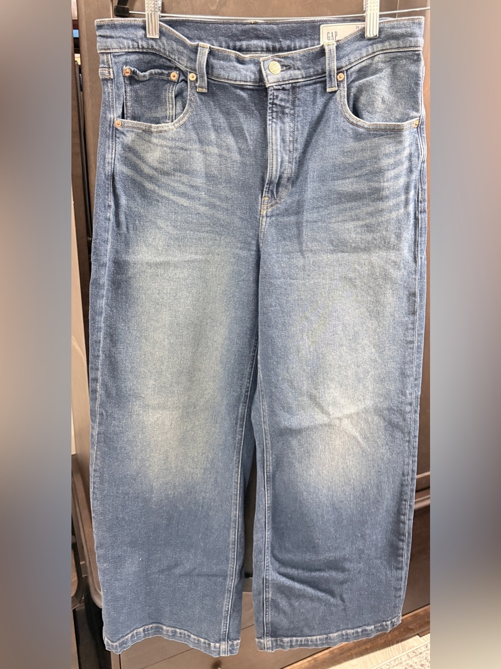 GAP Faded Blue High Rise Stride Denim Jeans 31 / 12 R
